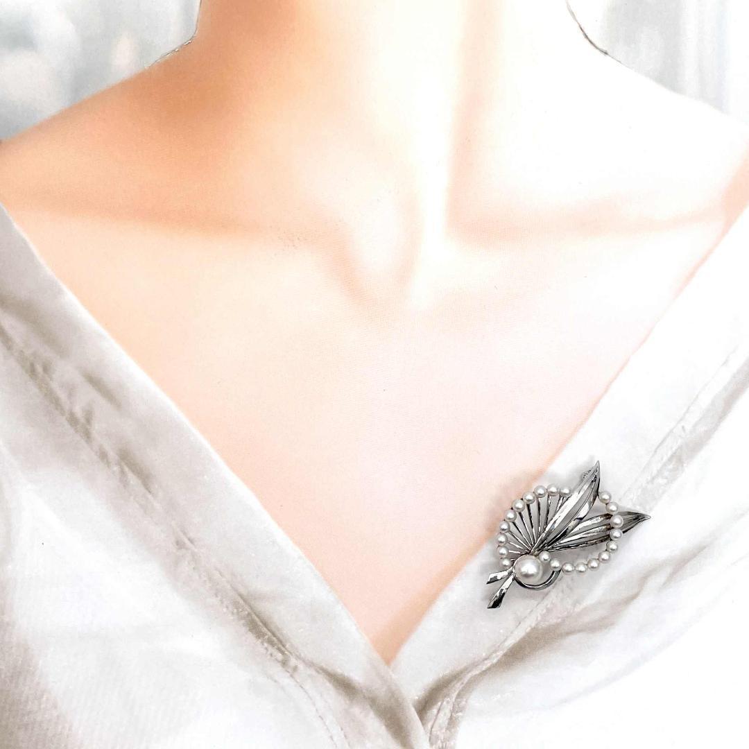 ミキモト パール7.4mm 3.0-3.5mm ブローチ SV925 シルバー - メルカリ