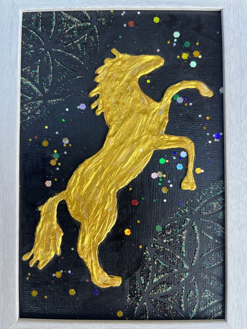 開運絵画 馬 風水高波動 エネルギーアート 金運 仕事運 幸運 運気上昇