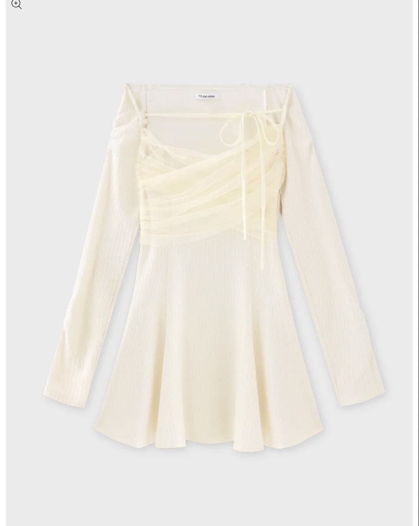 M me eme エムミーエメ クロスチュールフレアミニワンピース