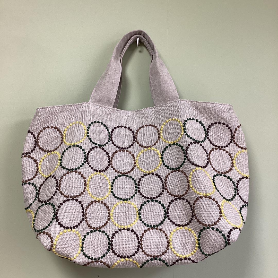 ミナペルホネンタンバリン両面でトートバッグ ハンドメイド 受注作成⭐︎ミナペルホネン タンバリン トートバッグ トートバッグ