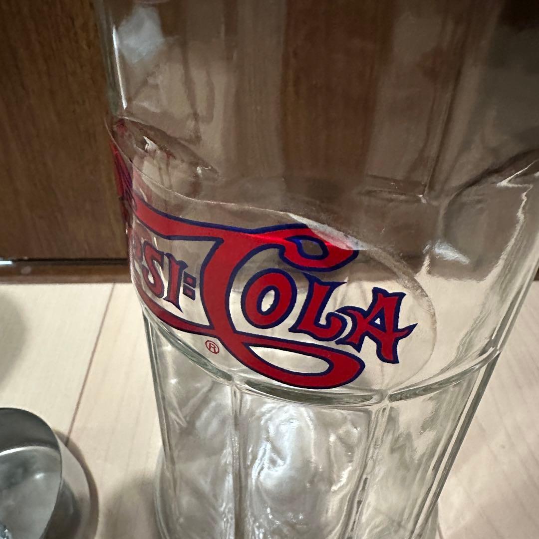 Vintage】PEPSI COLA ストロー ディスペンサー ガラスケース