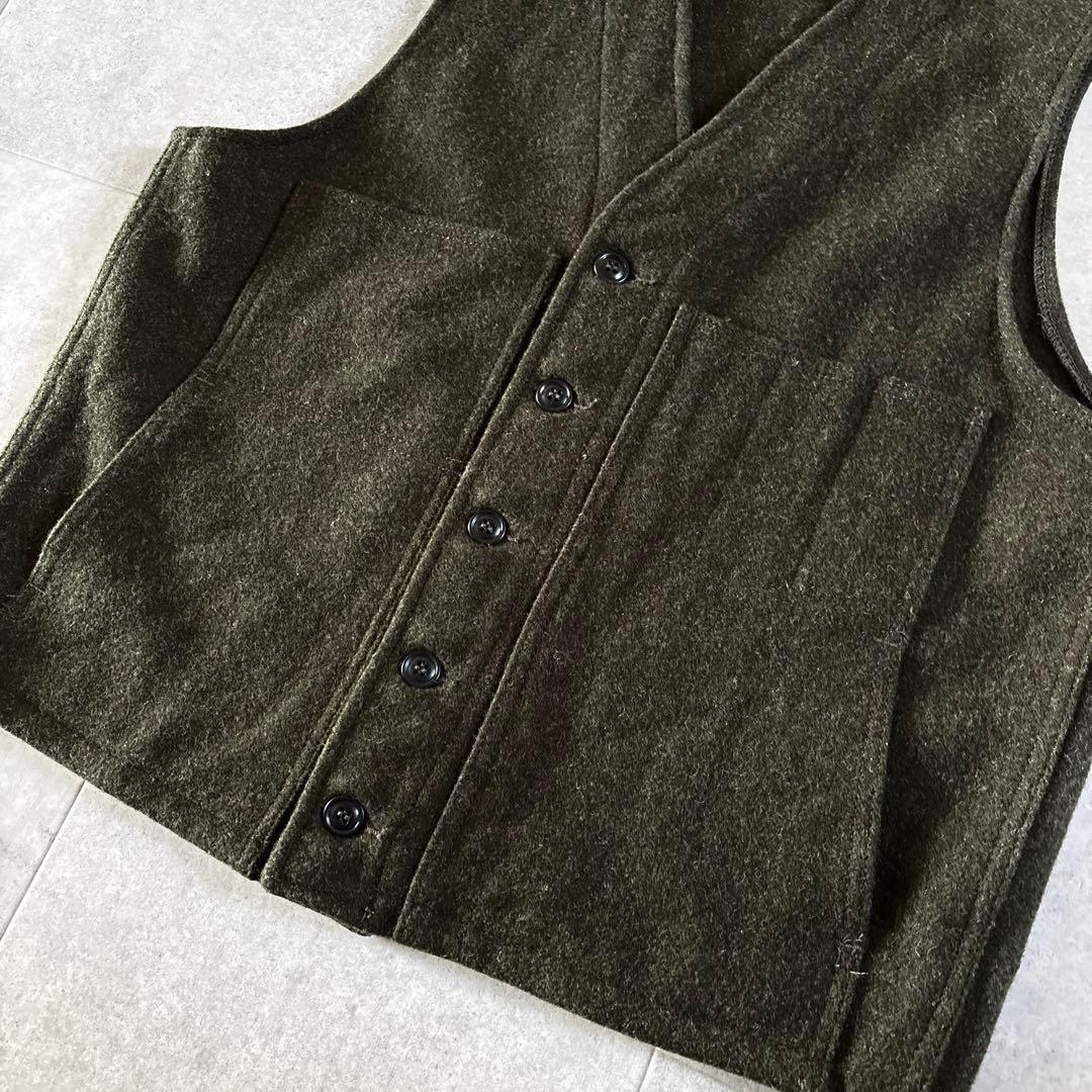 USA製 極美品 フィルソン マッキーノウール ベスト L フォレストグリーン