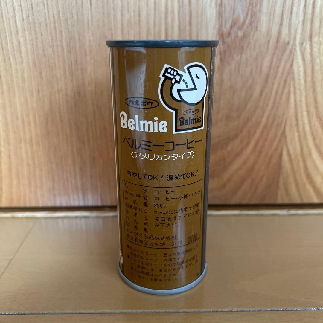 レア希少‼️昭和レトロ カネボウ BelmieCOFFEE缶 ベルミーコーヒー缶