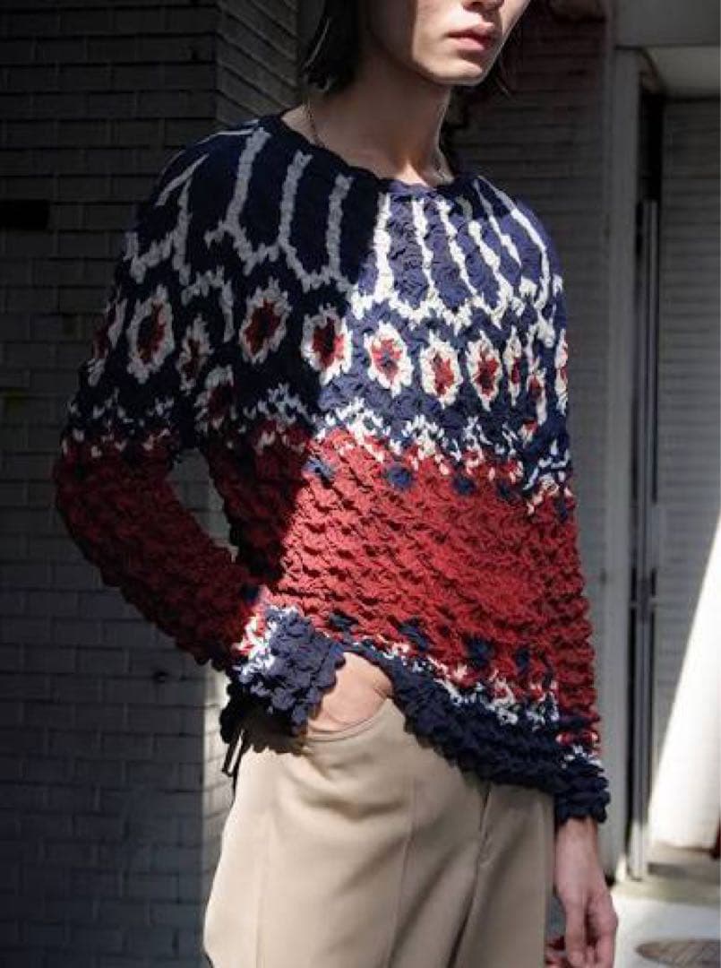 MASU ポップコーンシャツ 46 ネイビー/赤/白 - メルカリ