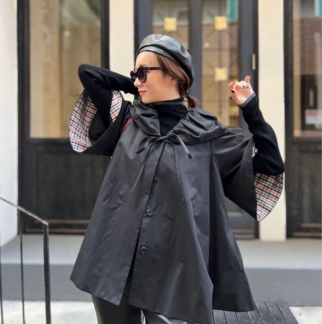 Rosy Monster ロージーモンスター Aラインケープコート - メルカリ