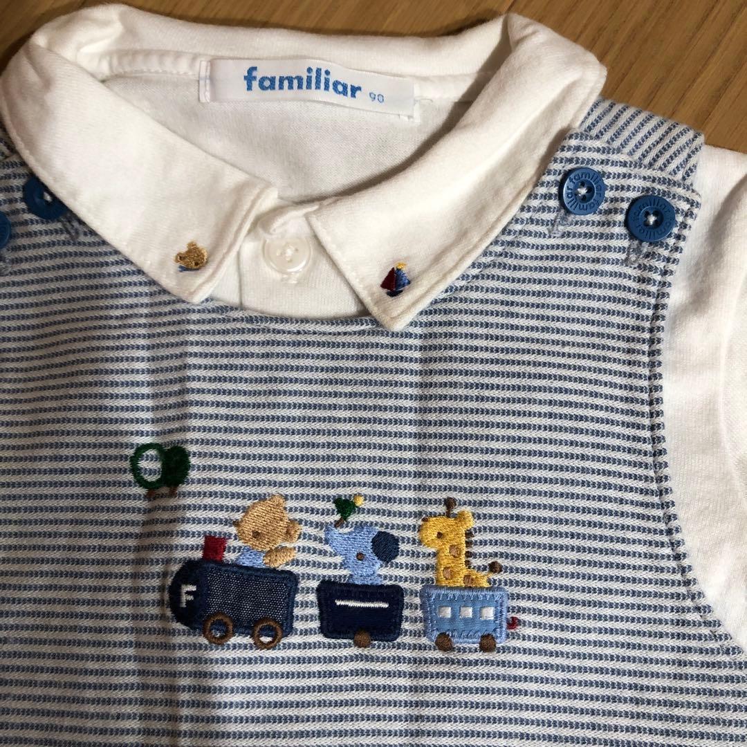 Familiar ファミリア ロンパース2点セット(サイズ60) familiar シャツ