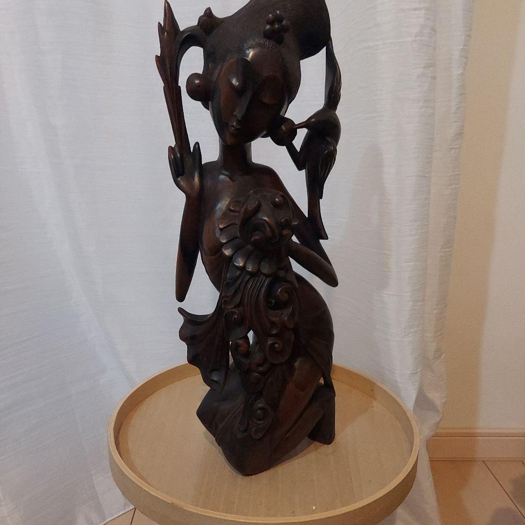 女神 木彫り 彫刻 エスニック 仏教美術 インドネシア バリ島 - メルカリ