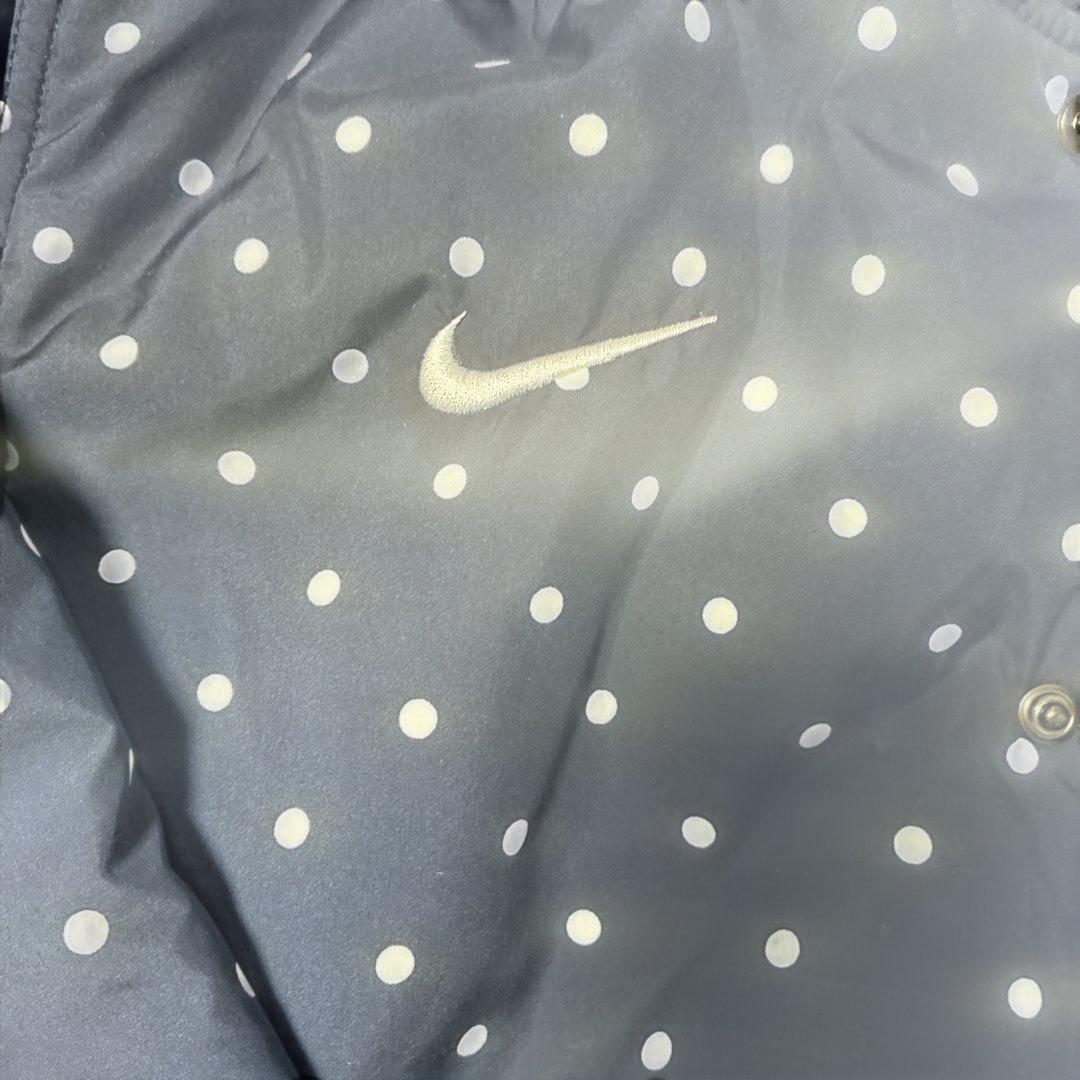 ブリストル✕Nike フード付き ネイビーサテンスタジャン サイズ L