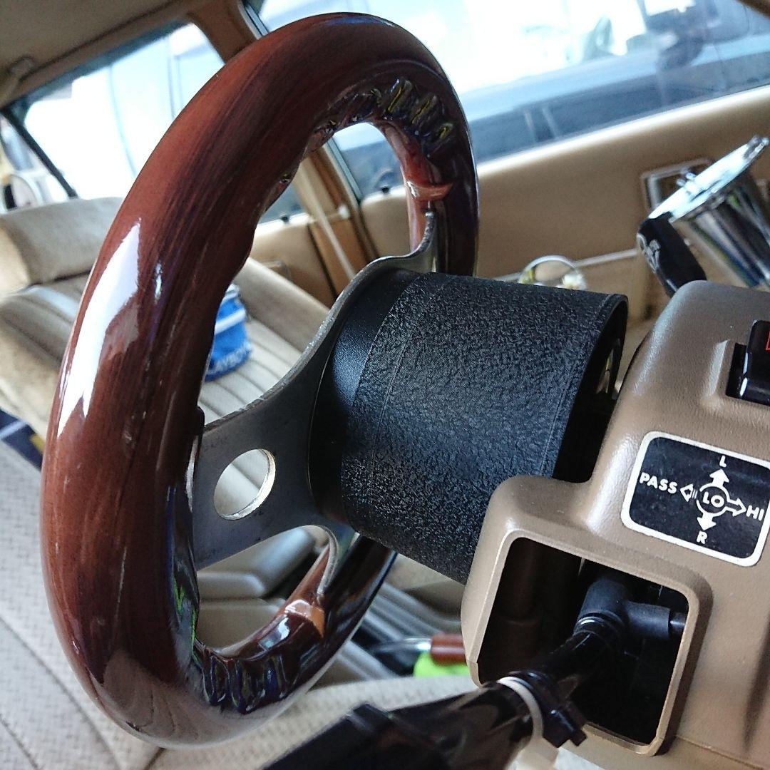 当時物オバ加工/ウッドステアリング/23,5パイ - メルカリ