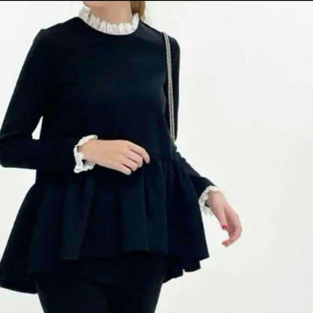 ツルバイマリコオイカワ レースペプラムカットソー Eloise エロイーズ