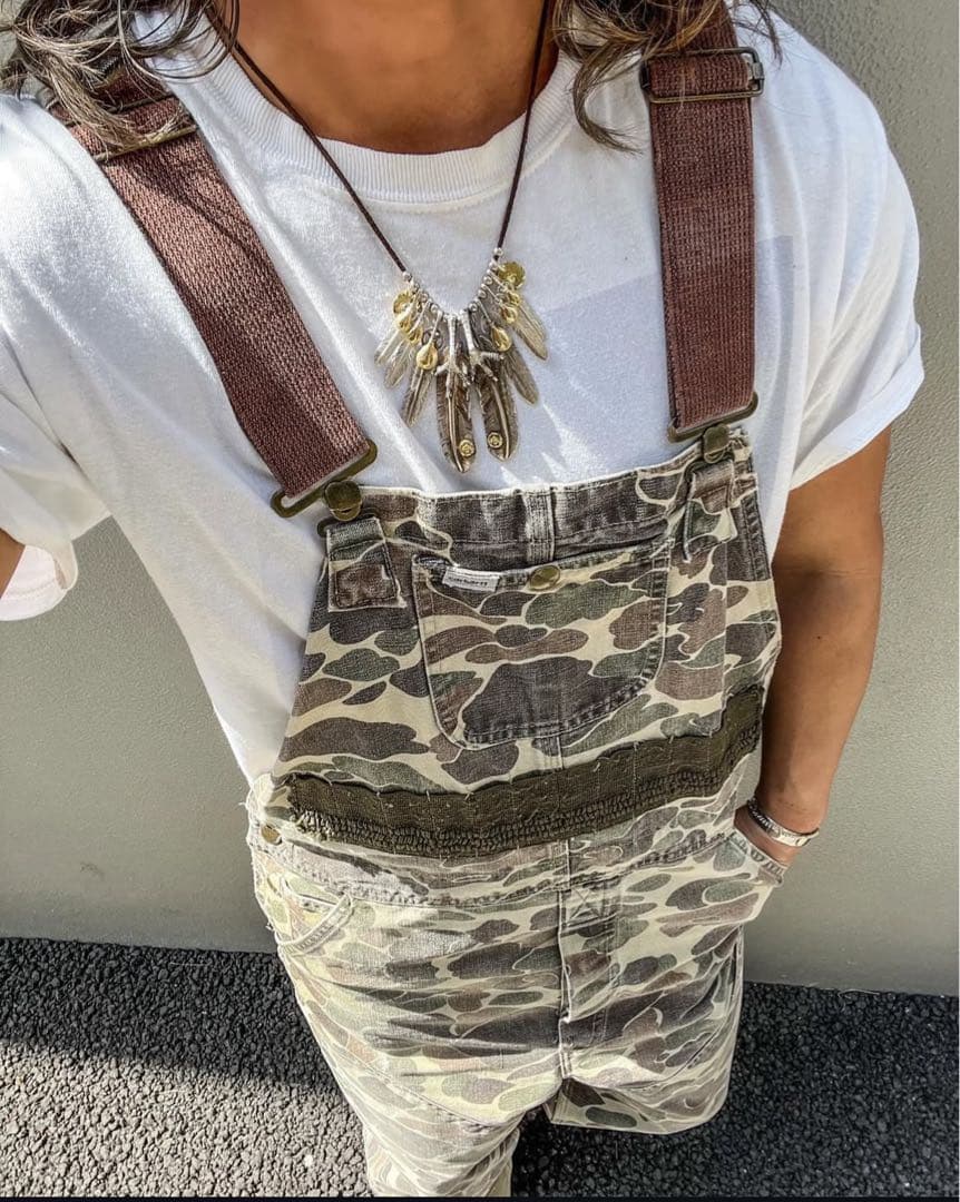 carheartt 80s カモ　オーバオール　世田谷US購入　キムタク carharttカーハート 100周年 80s オーバーオール カモ ダブルニーの