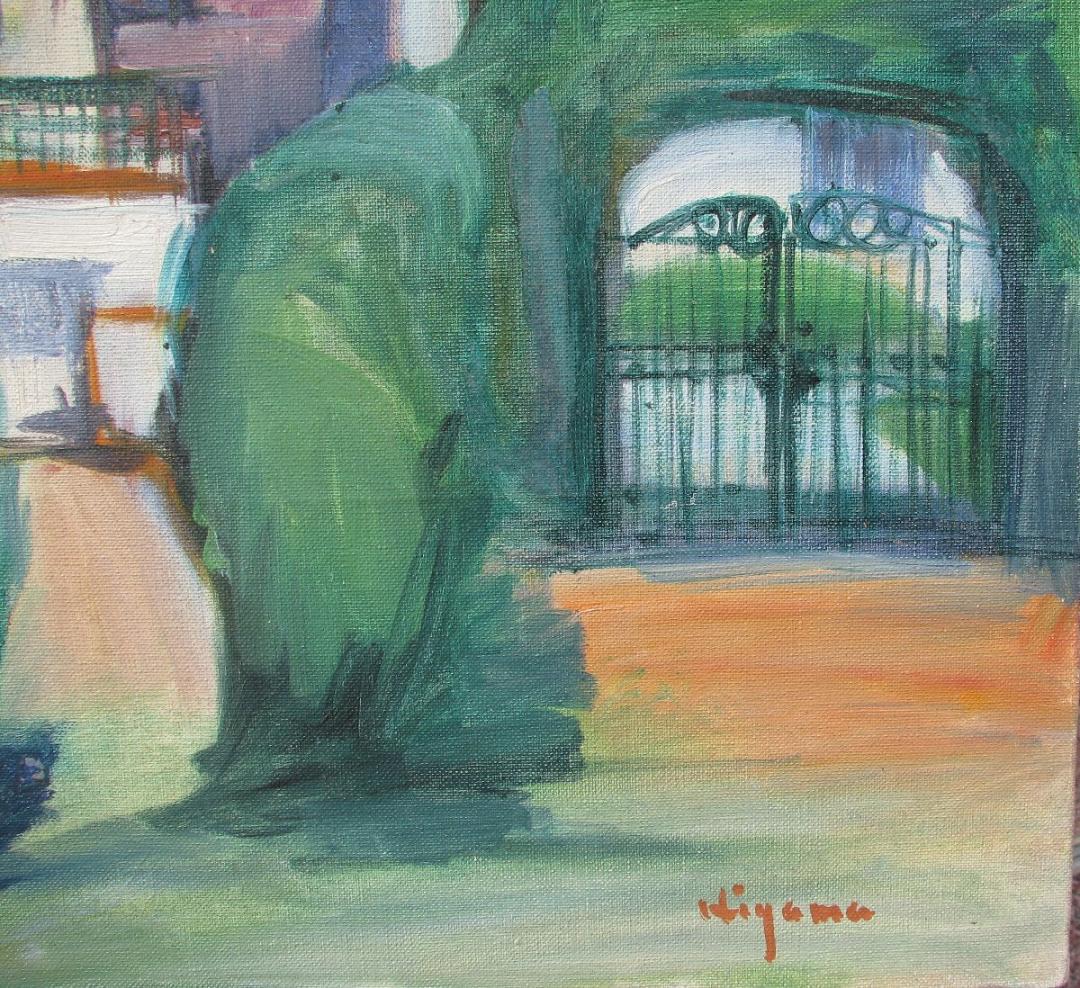 檜山健三「生垣のある家（サンタンデル）」8号油彩 - メルカリ