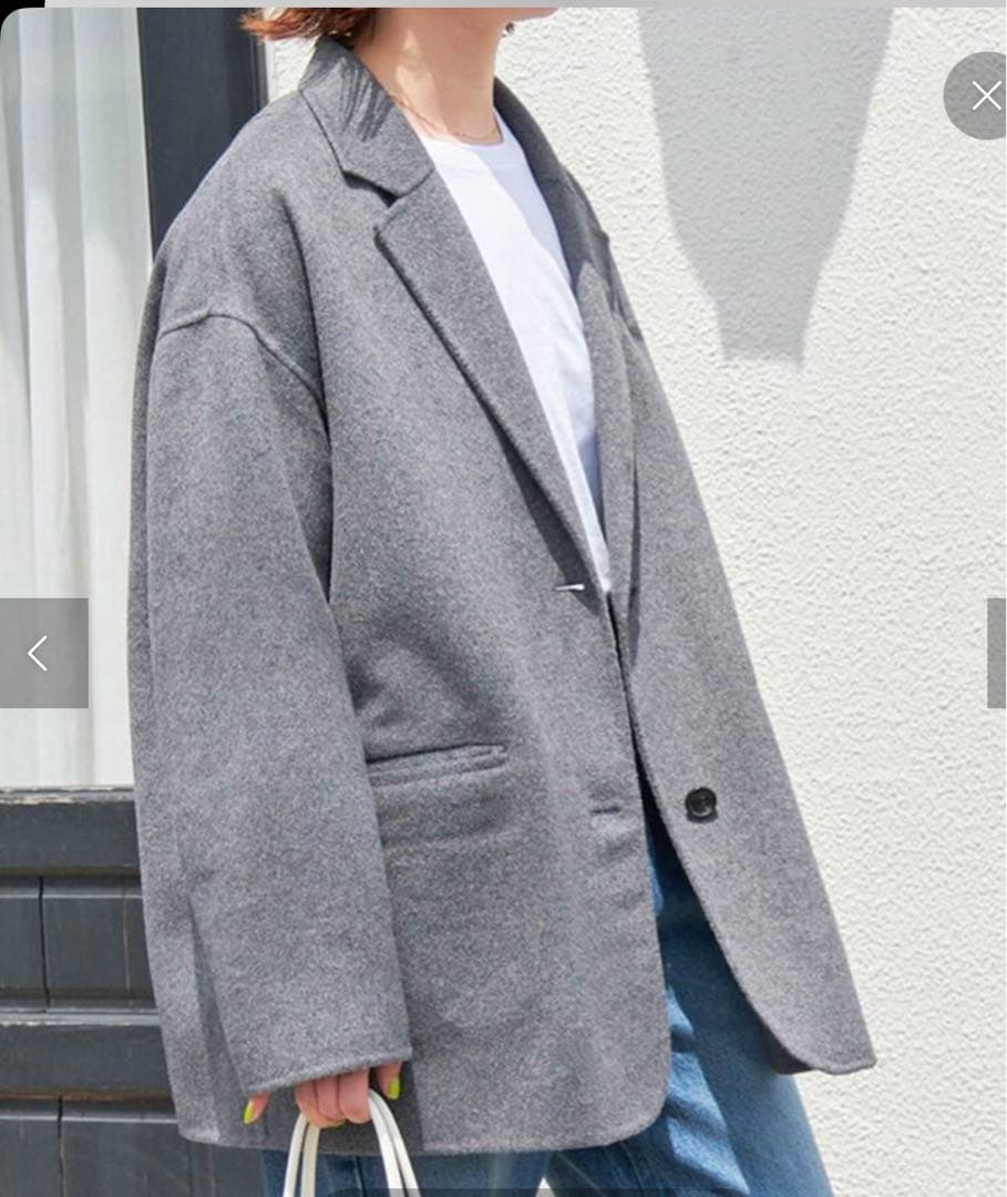 今期新作 スピック&スパン ウールミックスリバージャケット コート