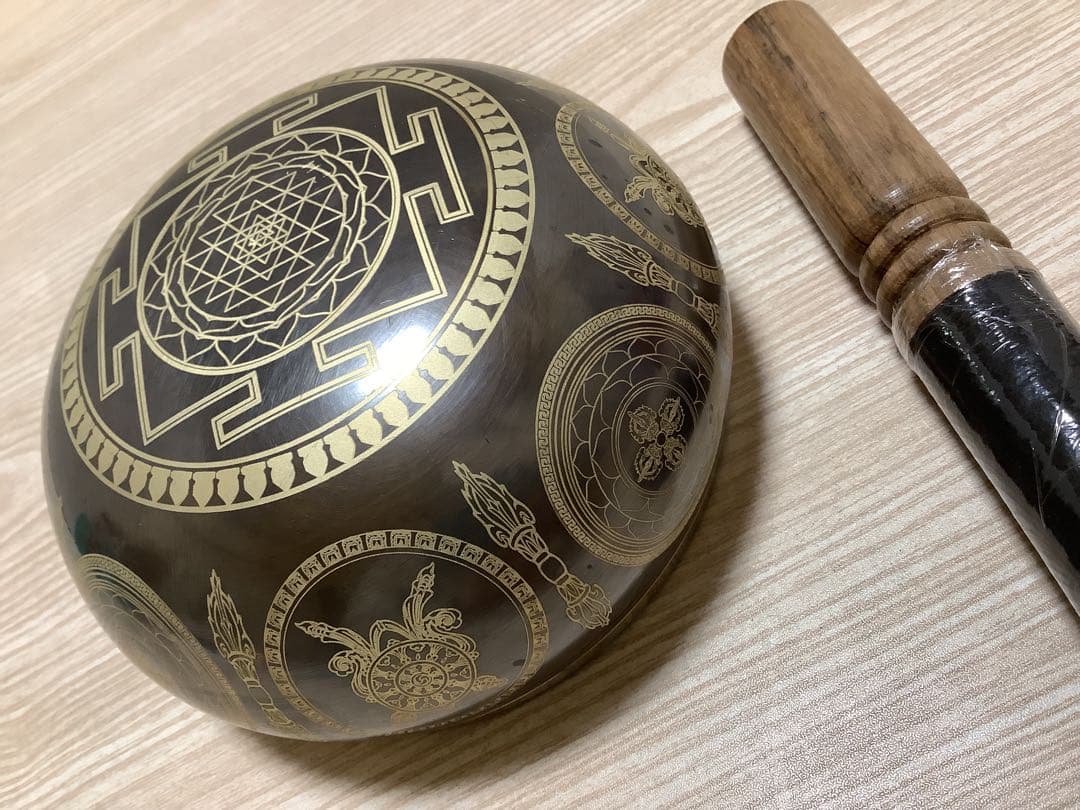 《 チベット密教　新品 》 シンギングボウル　倍音　仏陀　3点セット　83