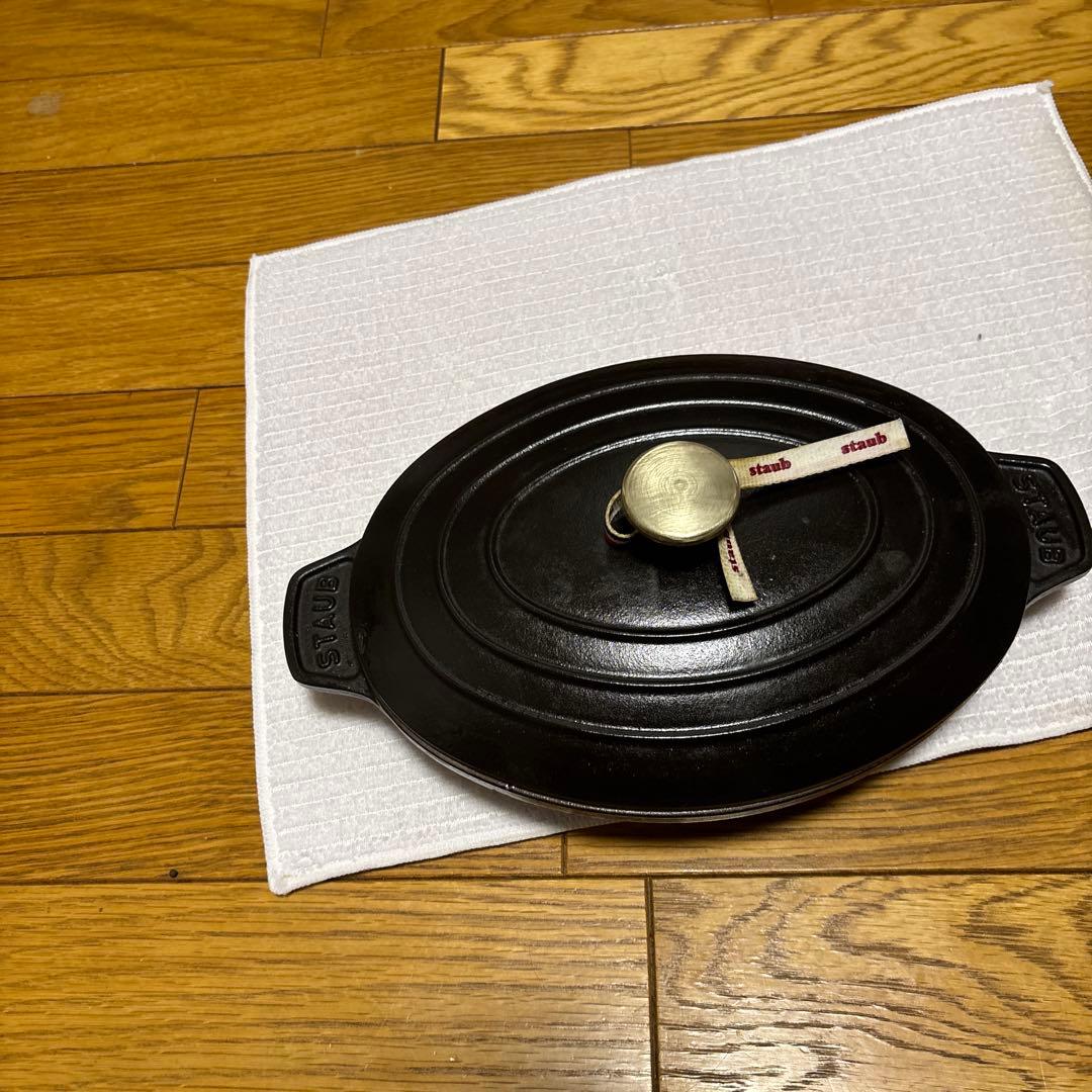 staub オーバル　ホットプレート　23 ブラック　黒　ストウブ STAUB Oval Hot Plate / ストウブ オーバル ホットプレート 23cm