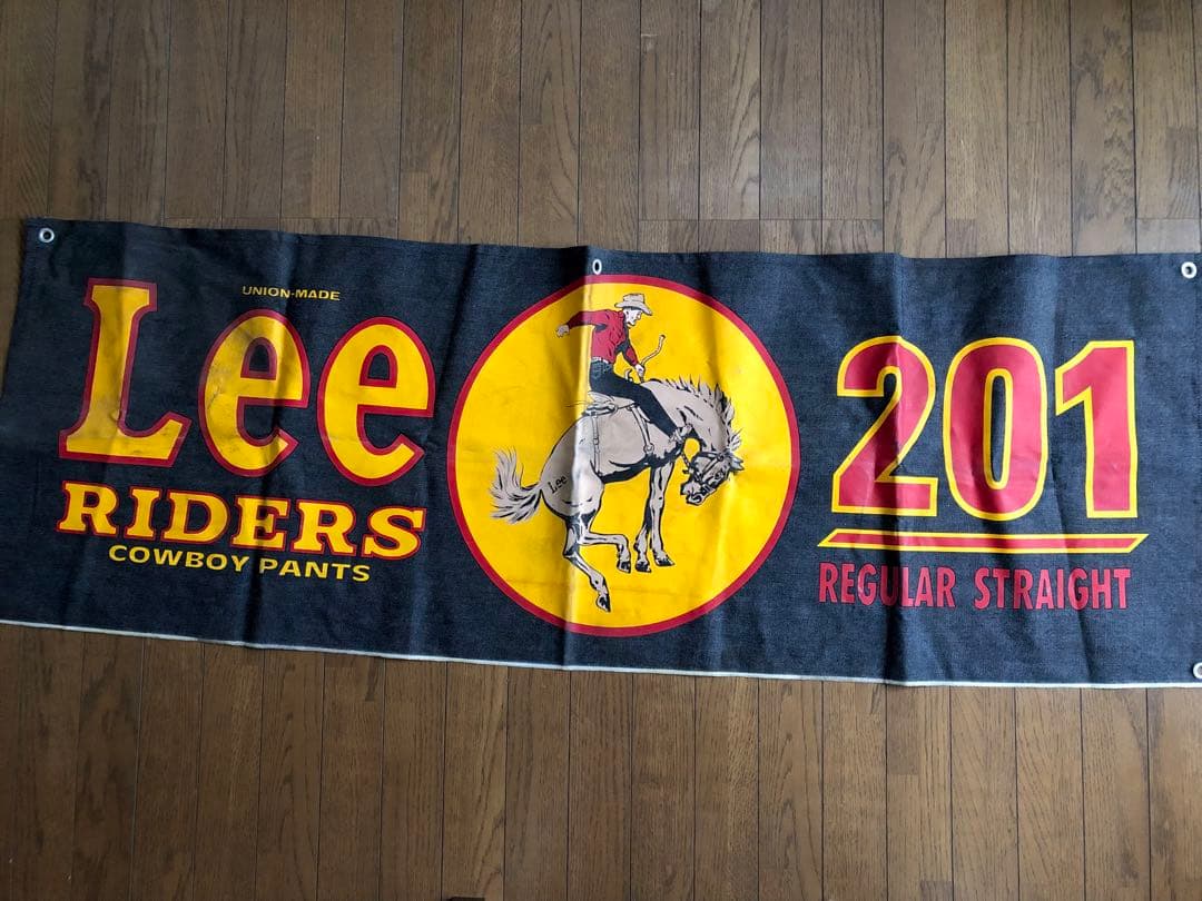 ◇ 90s Lee RIDERS デニム バナー ヴィンテージ タペストリー