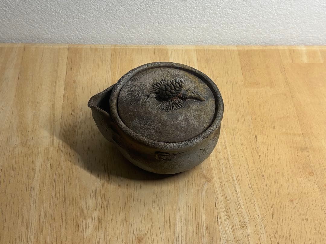 88.備前焼 宝瓶 登り窯 松 手びねり 急須 - メルカリ