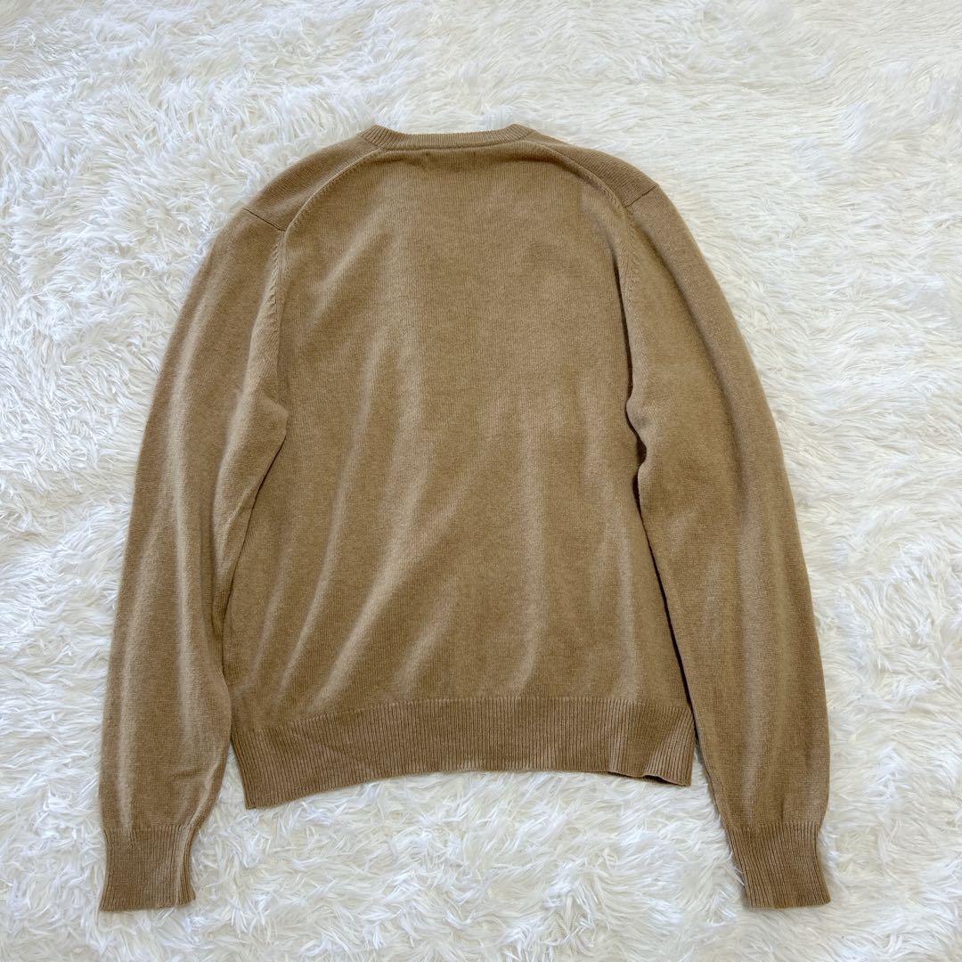 ブルックスブラザーズ 3ply カシミヤ100% Vネック ニットベージュ S