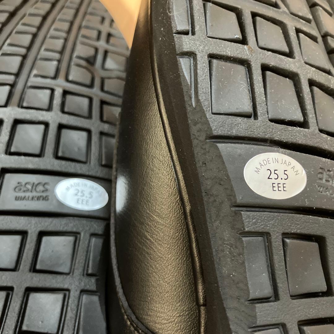 アシックス ペダラ レースアップウォーキングシューズ　25.5cm ブラック