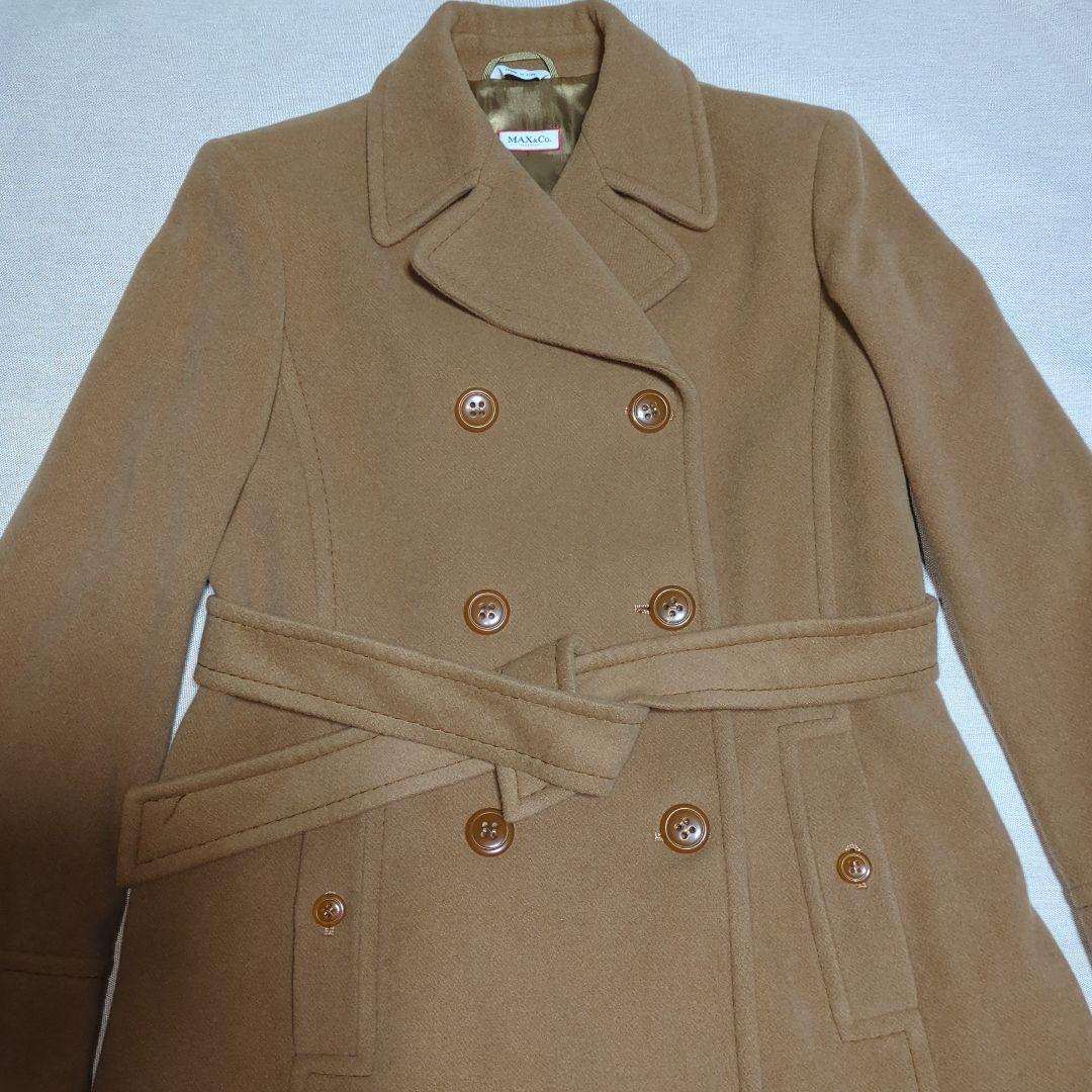 《美品》MAX&Co. キャメル ダブルブレストコート