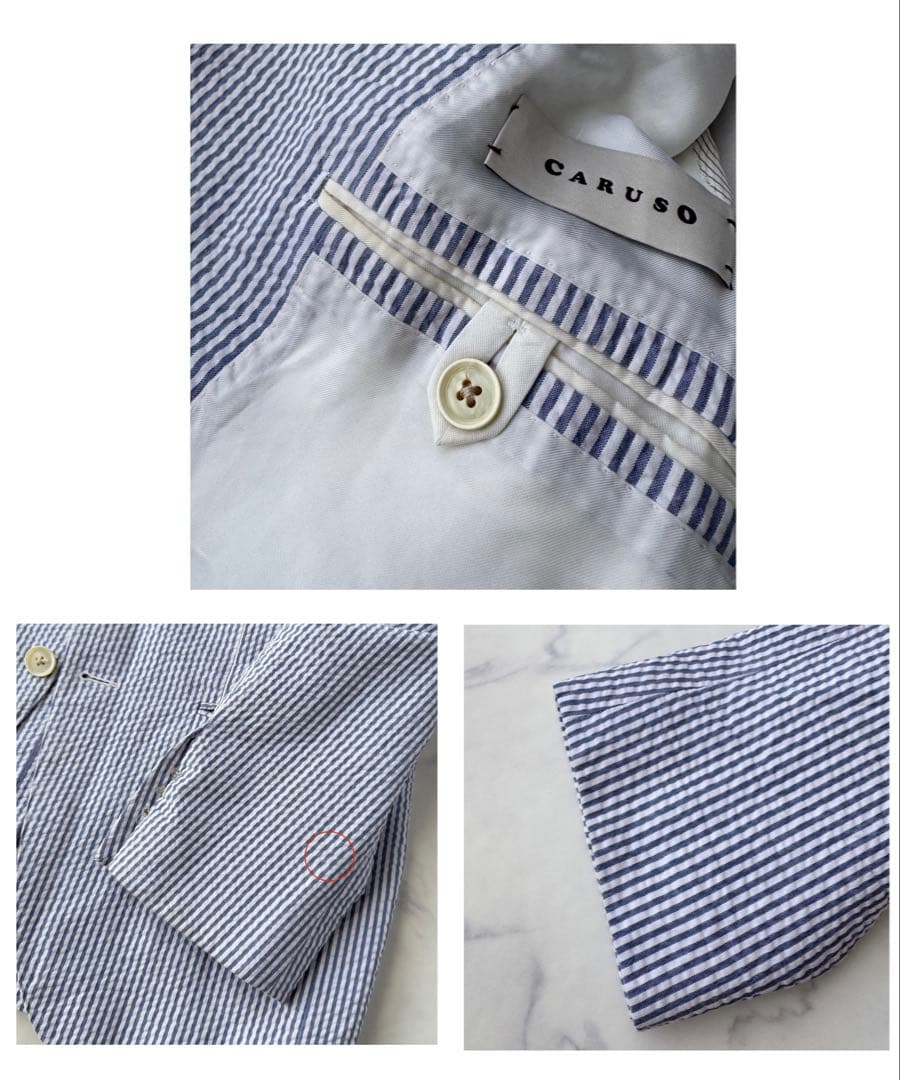 CARUSO カルーゾ シアサッカー セットアップ スーツ 46 M〜L - メルカリ