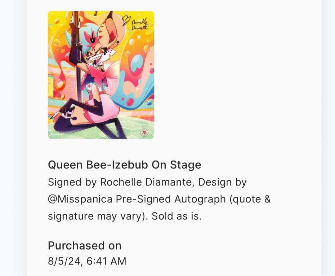 ヘルヴァボス クイーンビー サイン入りポスター - メルカリ