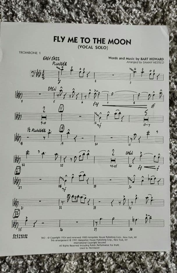 ボーカル ビッグバンド譜面：FLY ME TO THE MOON - メルカリ