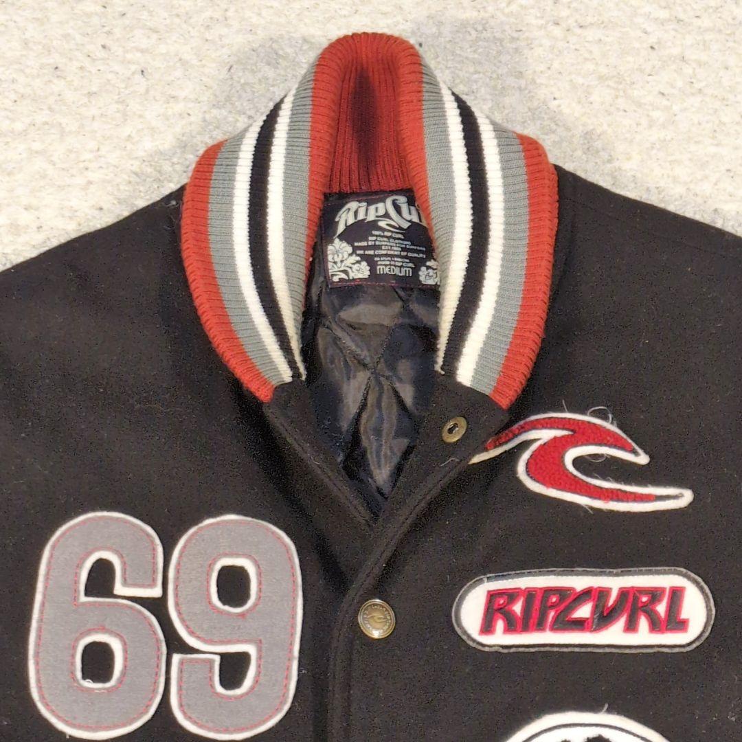 値下げ中1-42 RIPCURL スタジャン 袖レザー ワッペン