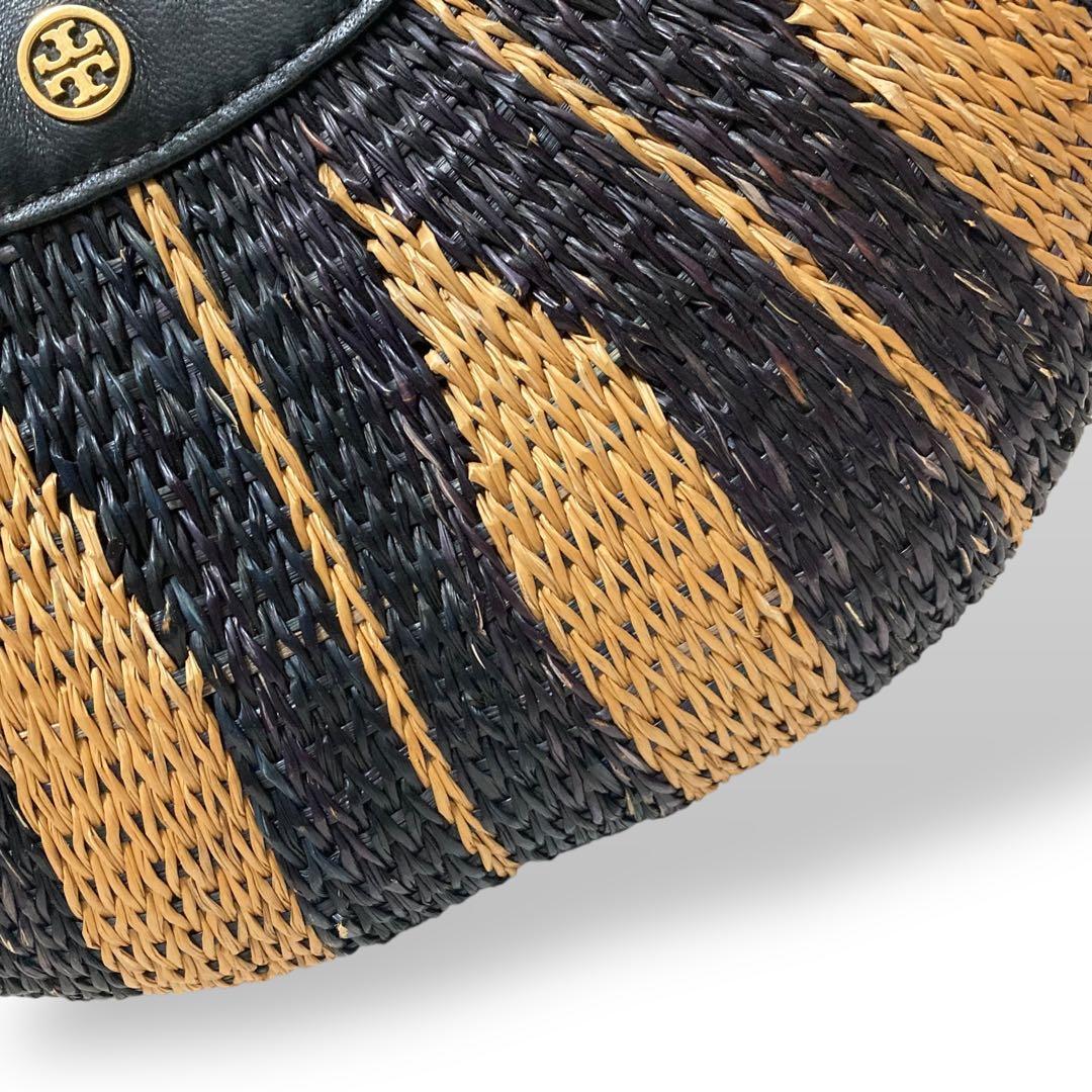 美品】トリーバーチ かごバッグ 三日月 ハーフムーン レザー ロゴ金具