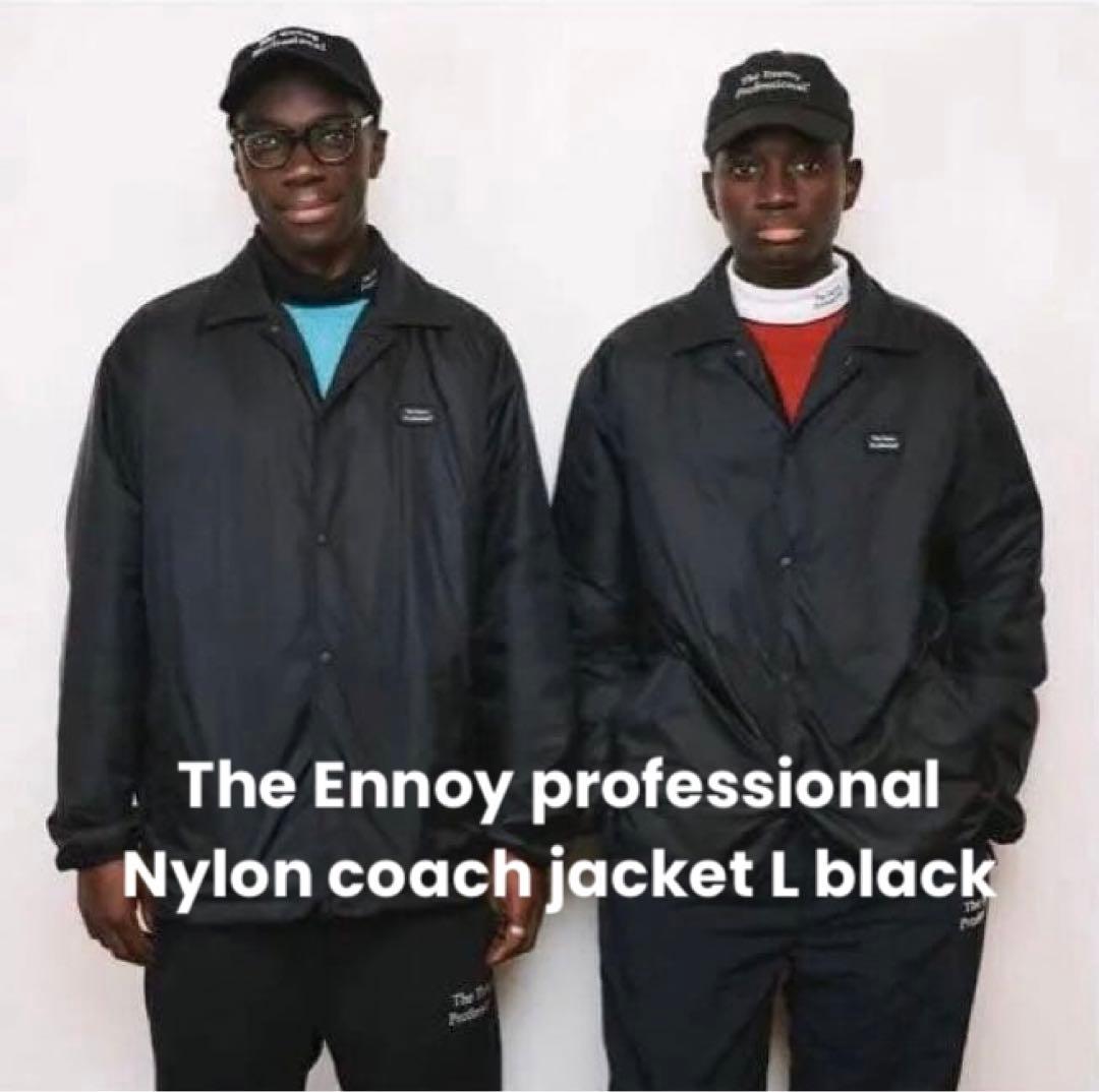 【送料込】ennoy nylon coach jacket L 黒　エンノイ ENNOY PADDED NYLON COACH JACKET BLACK - メルカリ
