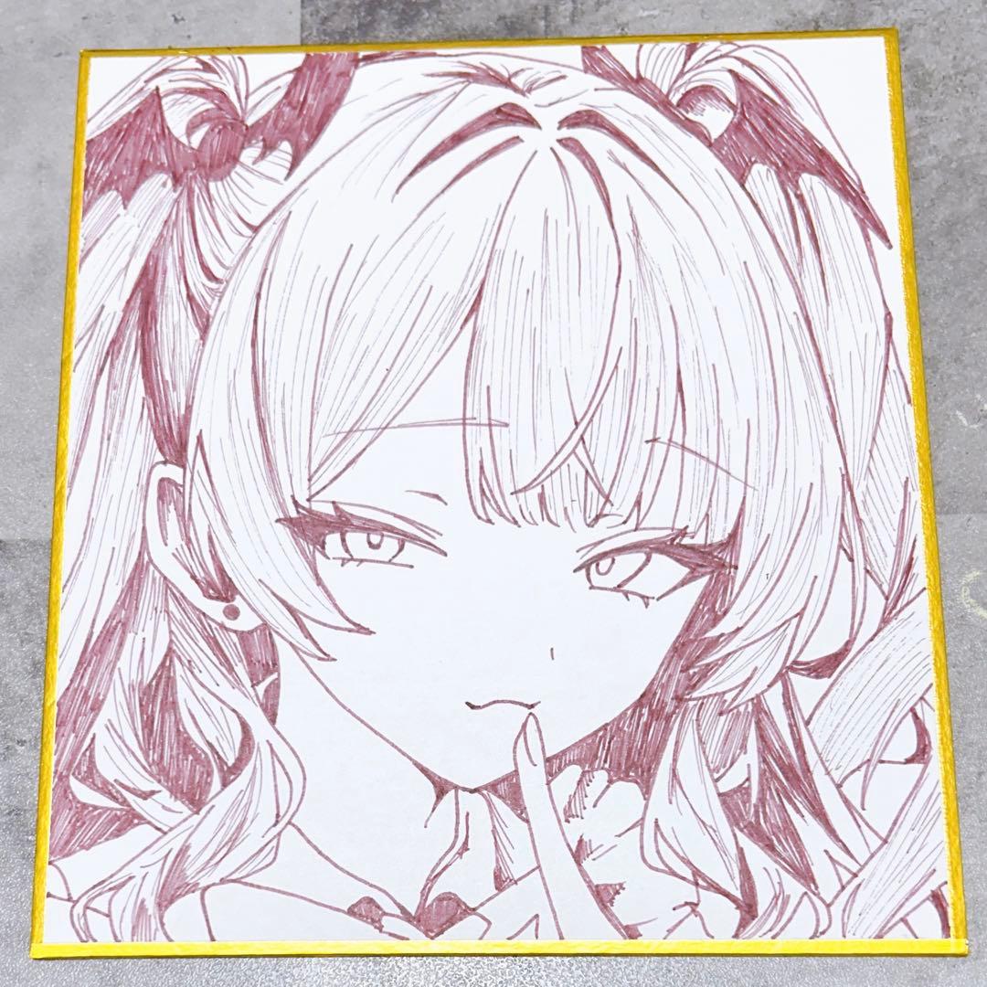 ふ*じ様 手描きイラスト アナログイラスト オリジナル 創作 女の子