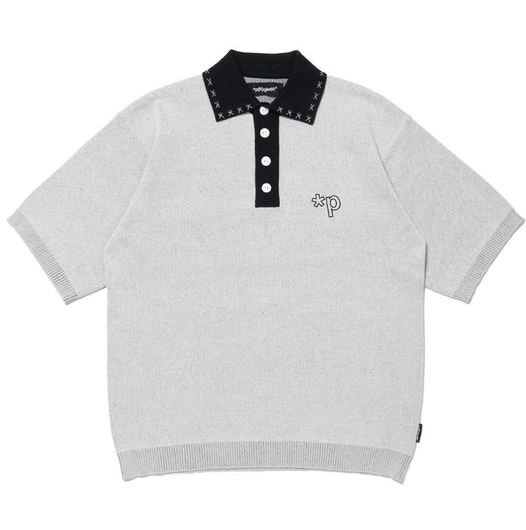 完売品*p(R)ojectR®(プロジェクトアール) ニットポロシャツ Mサイズ RE MADE IN TOKYO JAPAN（アールイー） トーキョーメイド ドレスニット