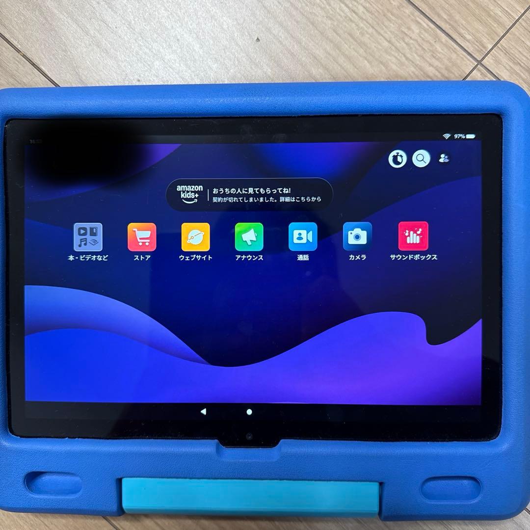 Amazon fire HD 10 キッズ タブレット青色ケース付（第11世代）の通販