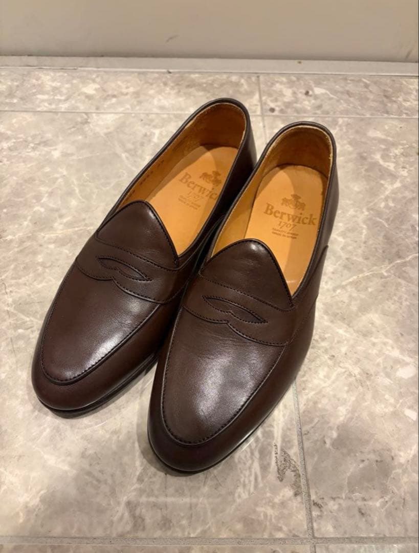 Berwick バーウィック コインローファー 39 4952 ブラウン - メルカリ