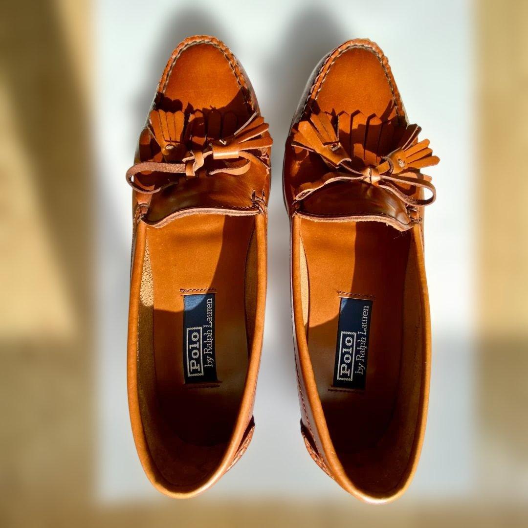 ☆USA製 ラルフローレン☆ タッセル フリンジ ローファー US8.5