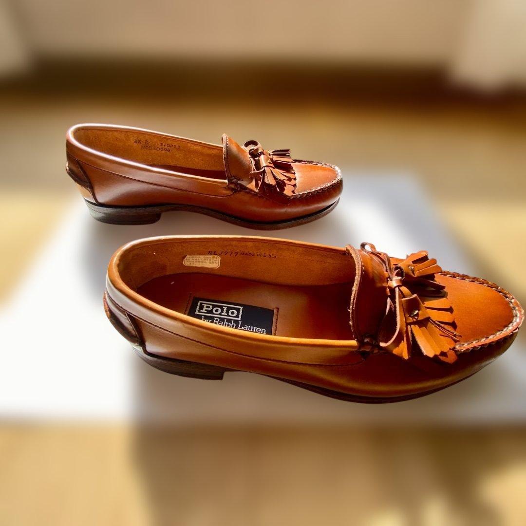 ☆USA製 ラルフローレン☆ タッセル フリンジ ローファー US8.5