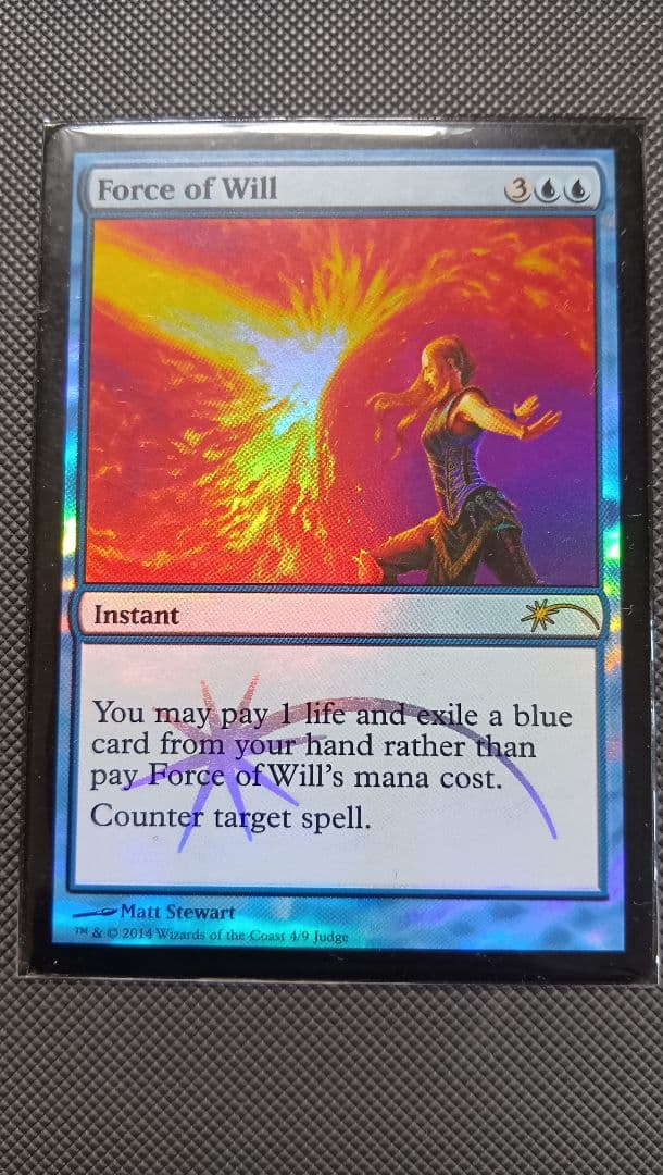 意志の力　ジャッジ褒賞プログラム EX+](FOIL)意志の力/Force of Will《英語》【Judge Promos】