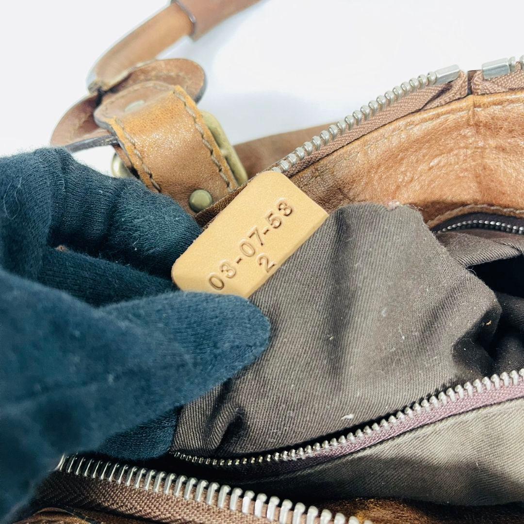 希少 Chloé クロエ パディントン レザー ハンドバッグ パドロック 茶の