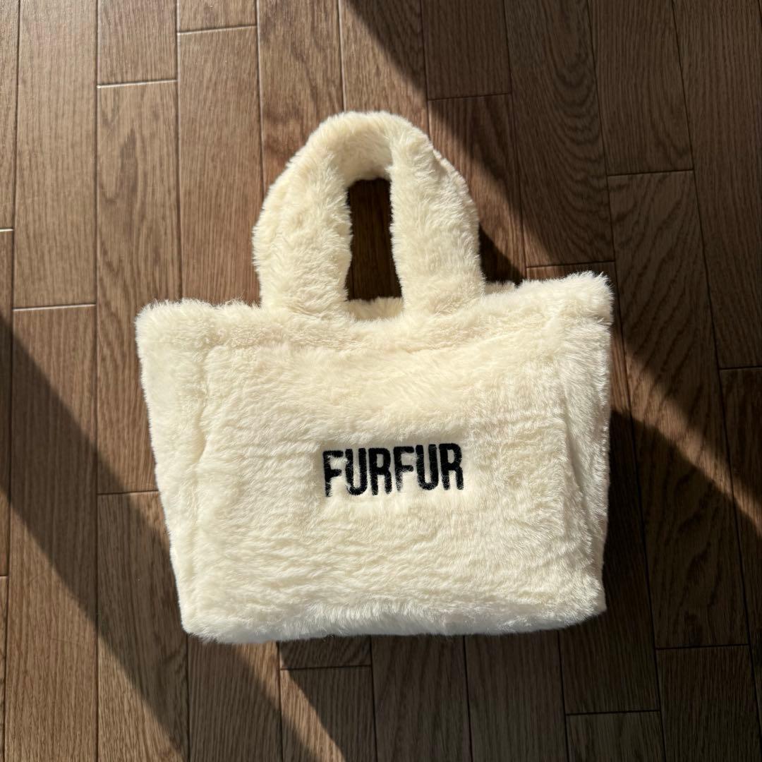 FURFUR アイボリー ファー ショルダーバッグ