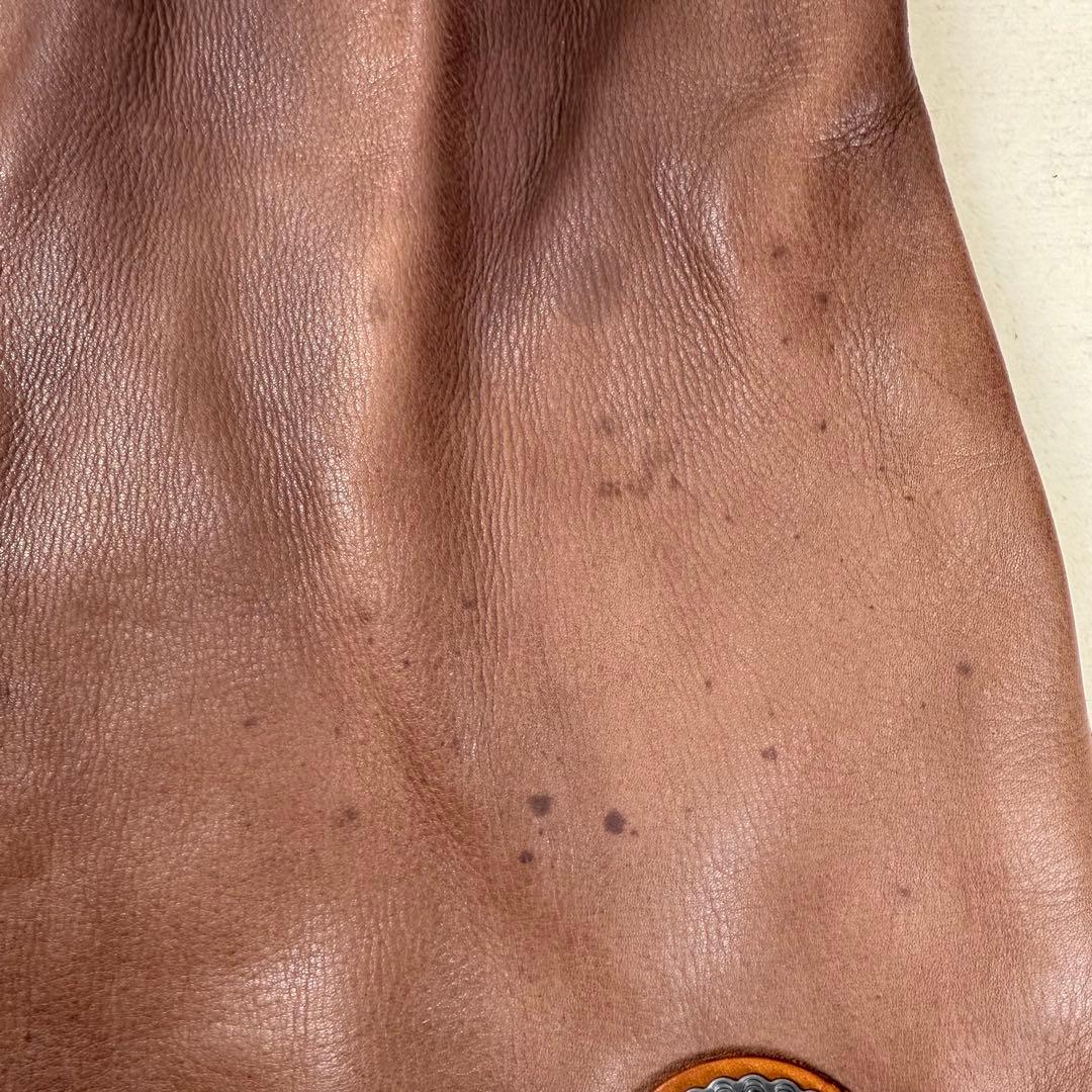 REDMOON レッドムーン レザー巾着ショルダーバッグ 本革 ブラウン