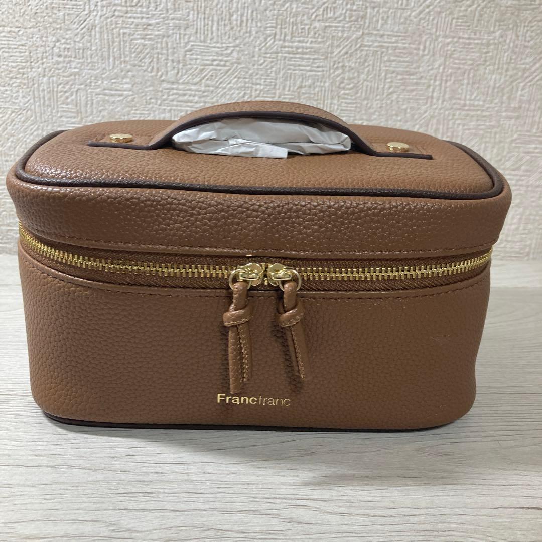 Francfranc バイカラー バニティポーチ S ブラウン - メルカリ