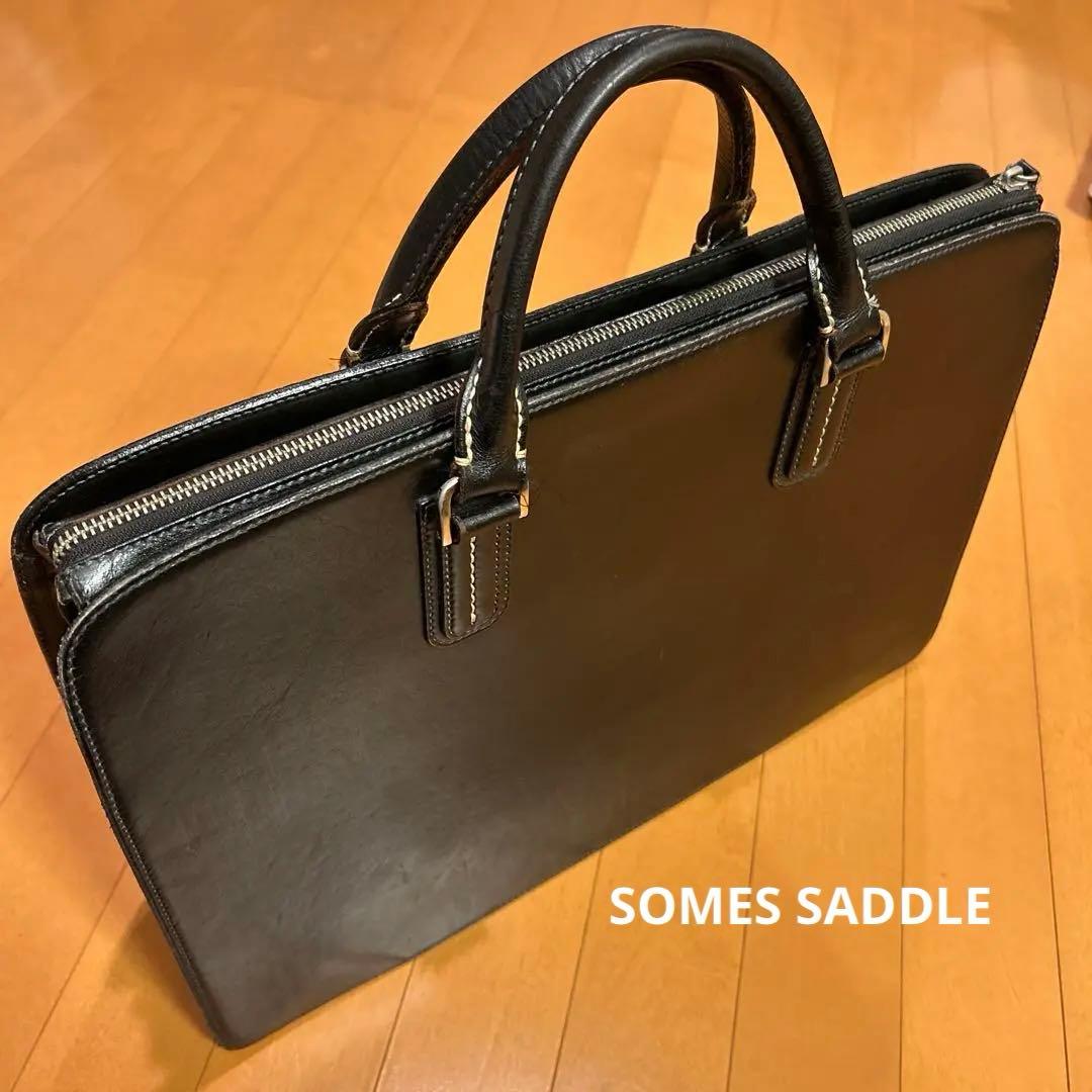美品】SOMES SADDLE ビジネスバッグ 本革 A4 自立 2way美品】SOMES