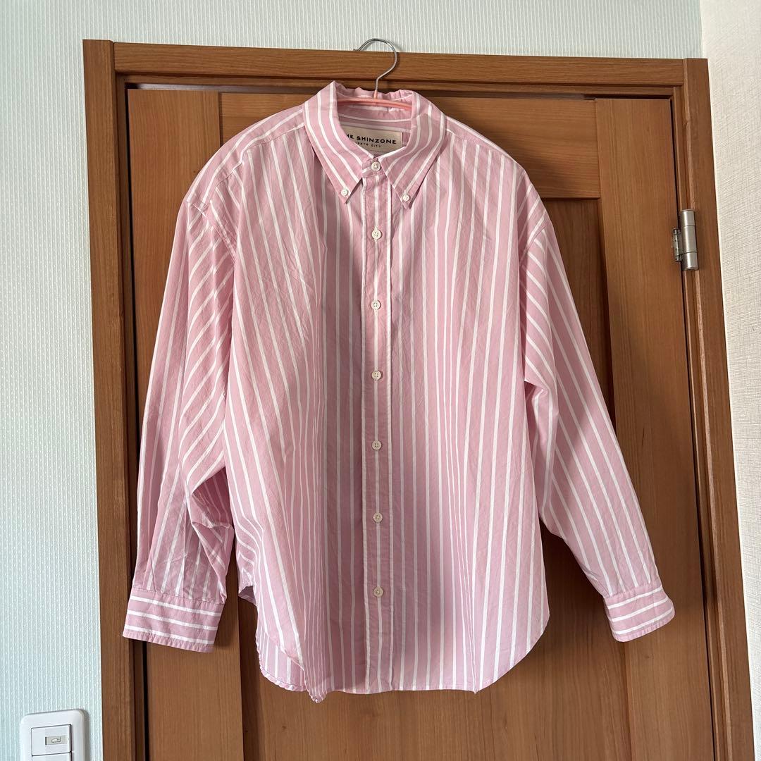 THE SHINZONE ストライプシャツ ピンク - メルカリ