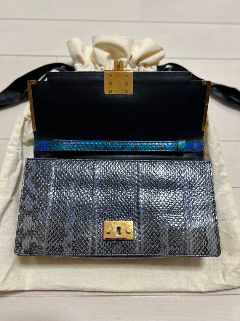 LANVAN Python Bag アルベールエルバス クラッチバッグ