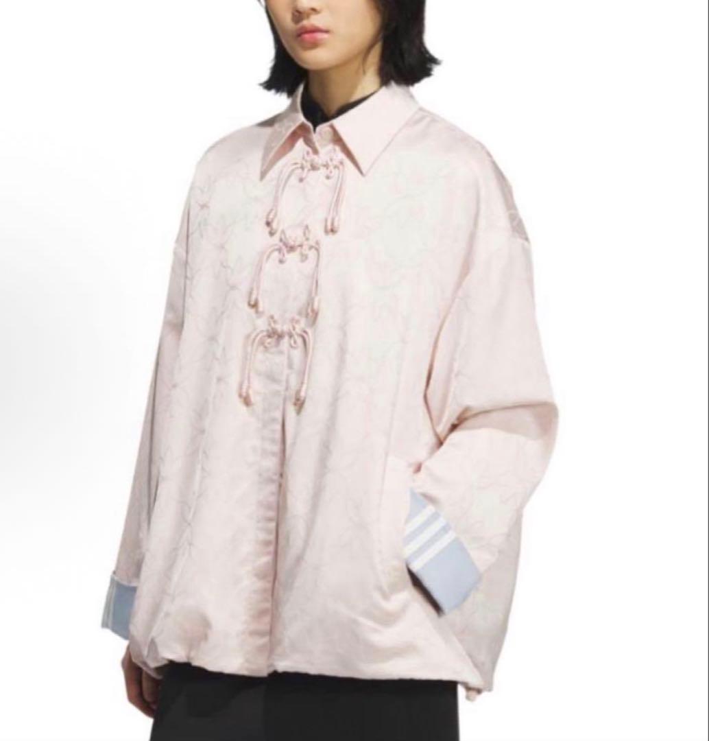 新品M アディダス シャツ レディースジャケット ピンクKB6408 - メルカリ