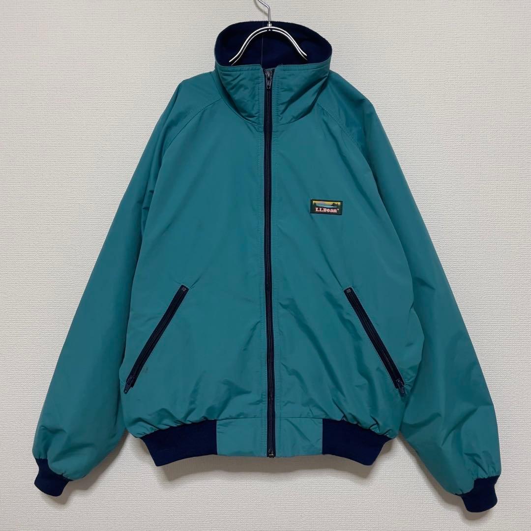 80s エルエルビーン スリーシーズンジャケット エメラルド 裏フリース