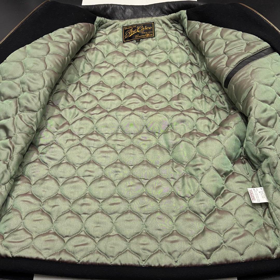 極美品 キャリー レザー メルトン ウール スポーツジャケット