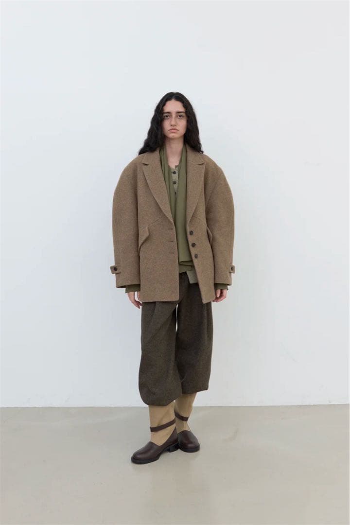 Ethos ウール混合ブラウンジャケット - ジャケット・アウター在庫 処分