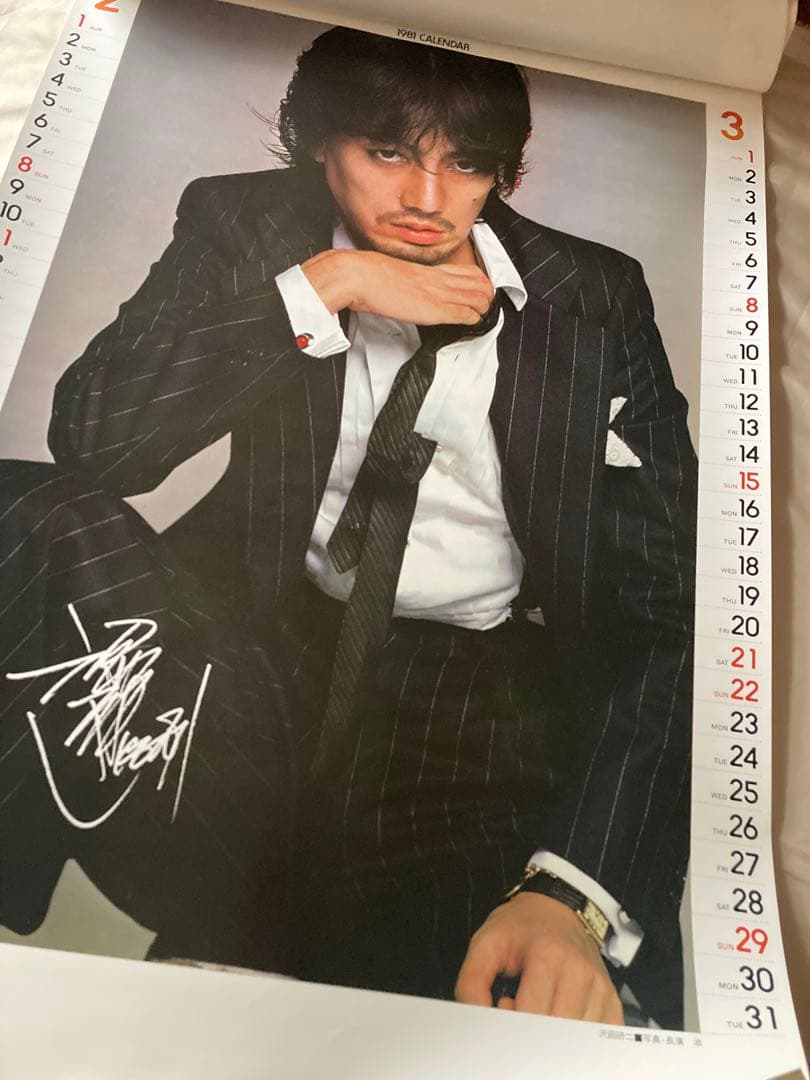 希少1981年 渡辺プロダクションカレンダー 沢田研二 石川ひとみ 太田