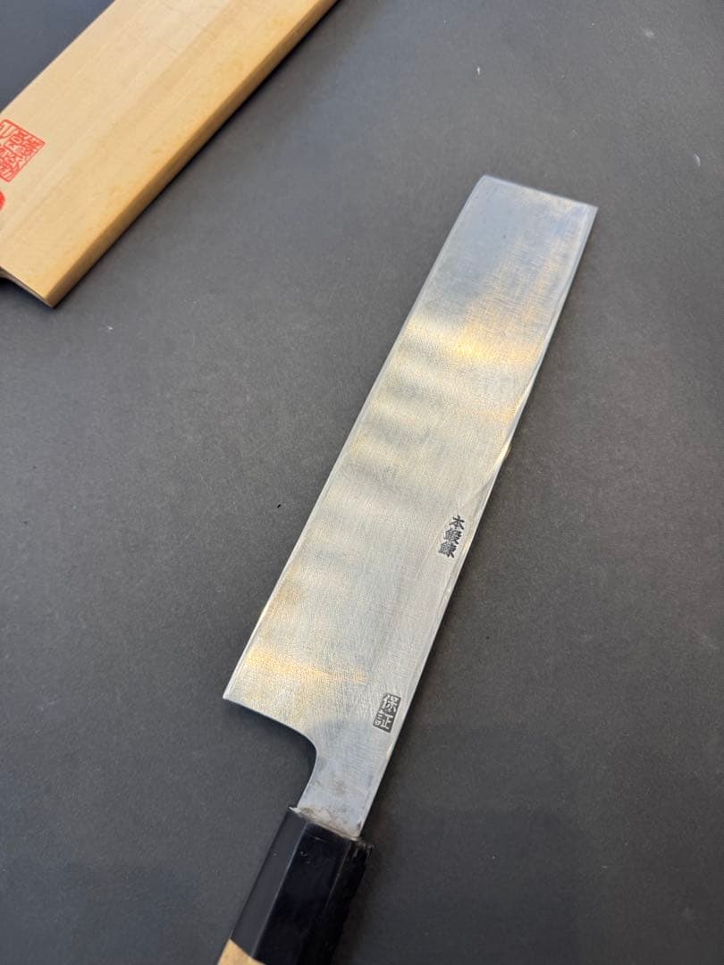鐵劔良政 薄刃包丁 八角柄